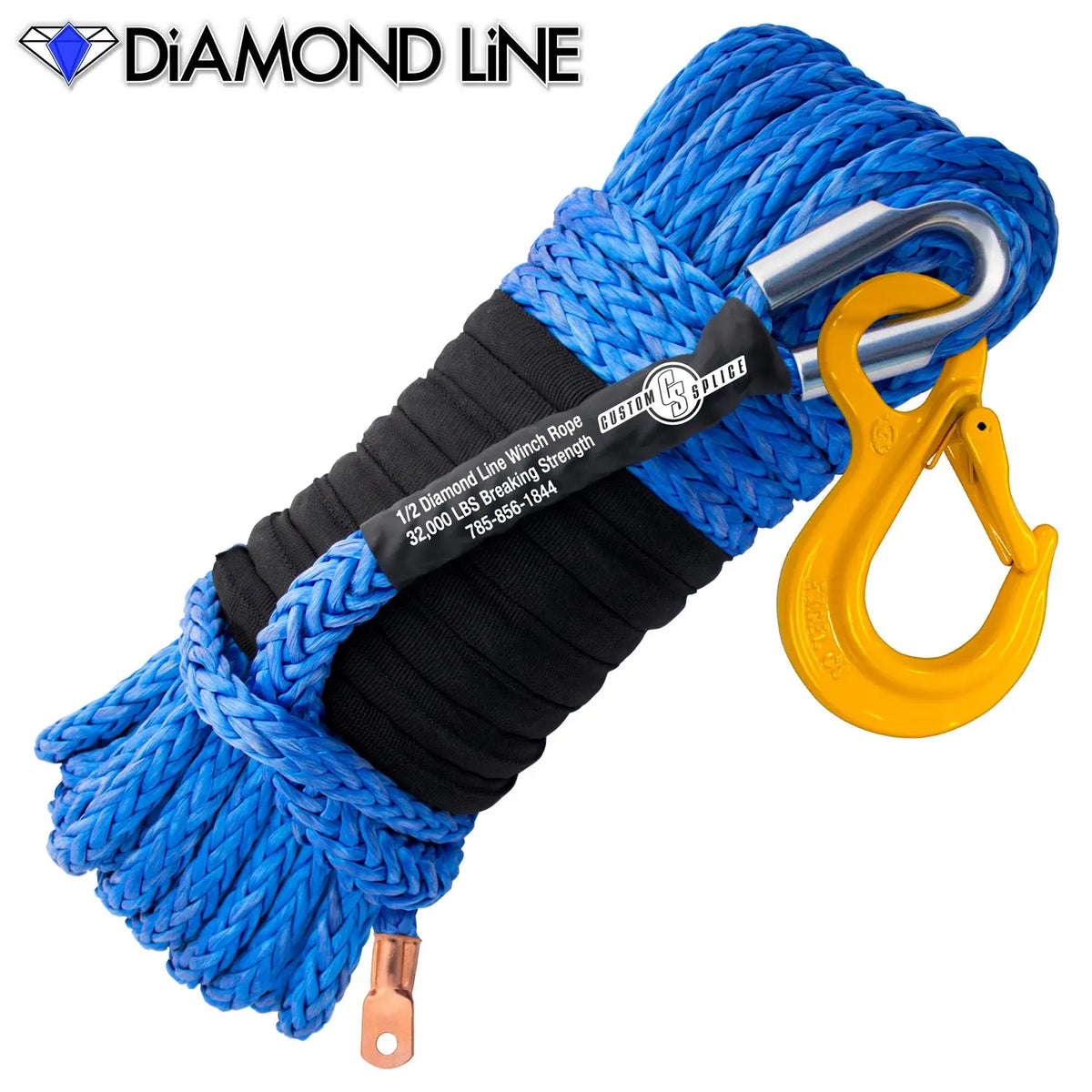 1/2" Main Line Winch Rope - Diamond Line Custom Splice - Diamond Line