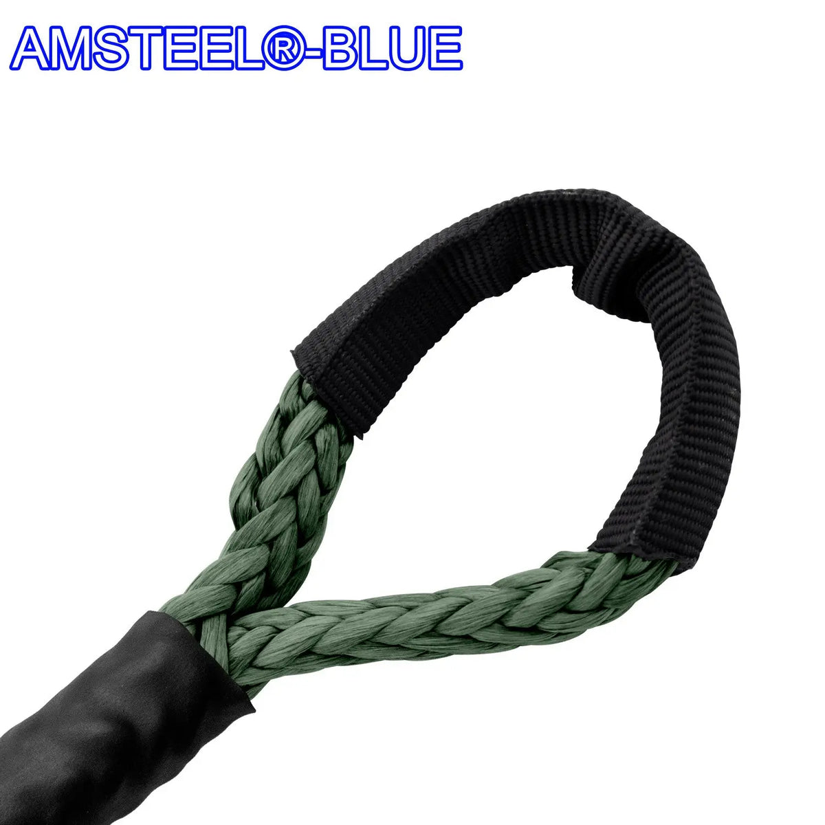 1/4" Main Line Winch Rope - AmSteel Blue Custom Splice - AmSteel Blue