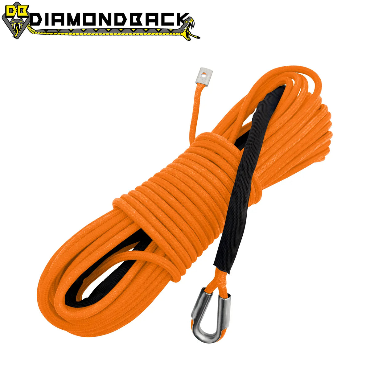 1/4" X 55' and 40' Diamondback Mainline Winch Rope Custom Splice 