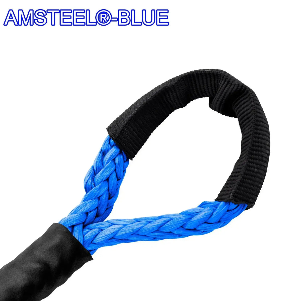 3/16" X 50' Main Line Winch Rope - AmSteel Blue Blue-Soft-Eye Custom Splice