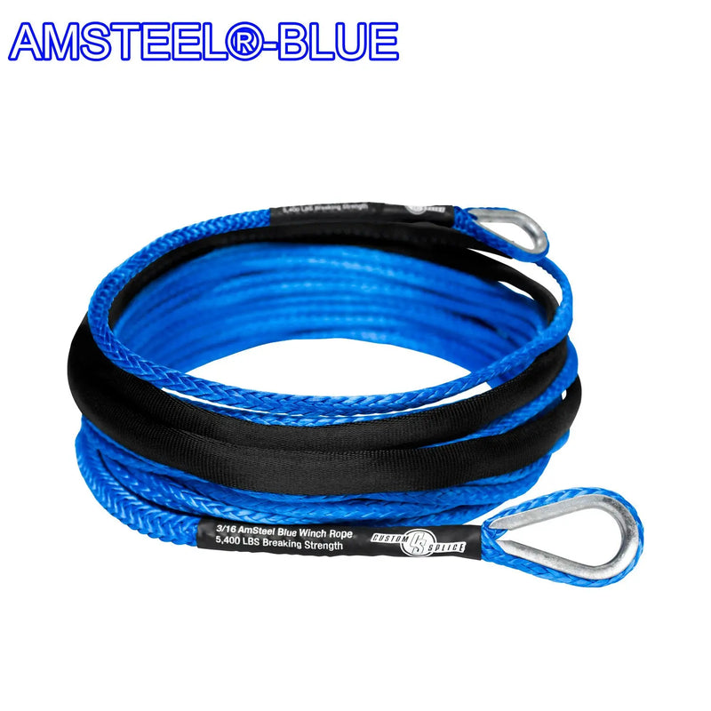 3/16" Extension - AmSteel®Blue Winch Rope Custom Splice - AmSteel Blue