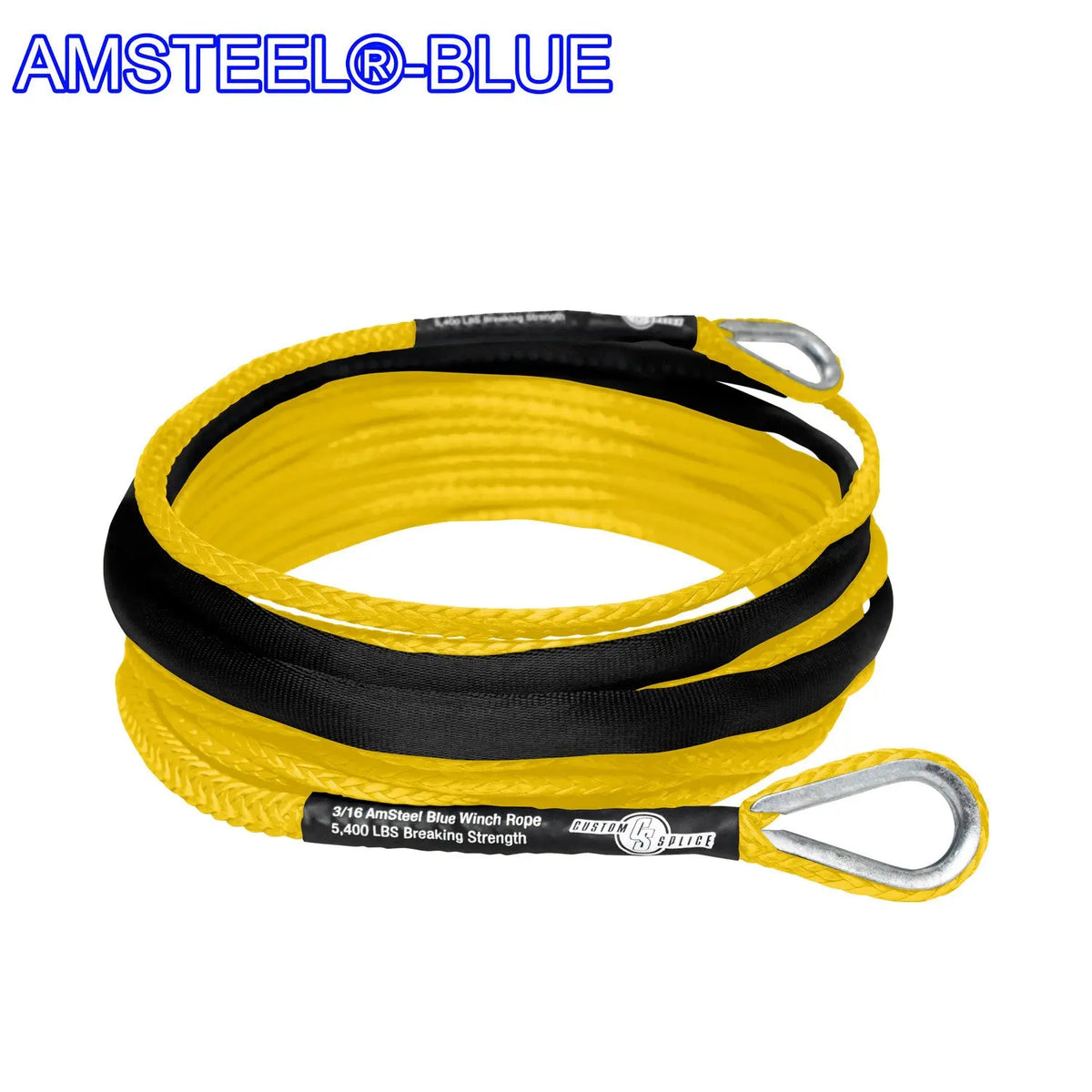 3/16" Extension - AmSteel®Blue Winch Rope Custom Splice - AmSteel Blue