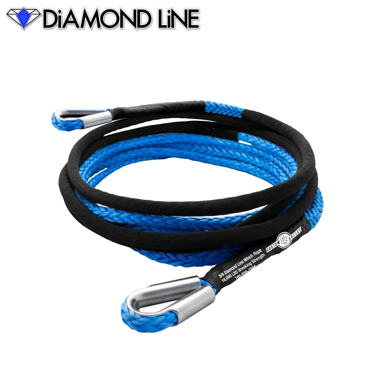 3/8" Extension - Diamond Line Winch Rope Custom Splice - Diamond Line