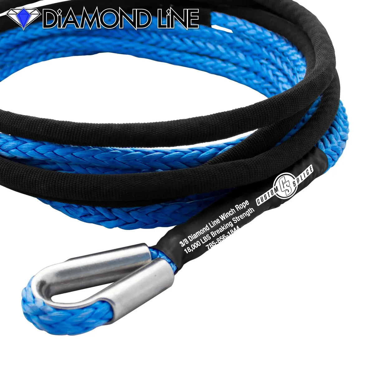 3/8" Extension - Diamond Line Winch Rope Custom Splice - Diamond Line