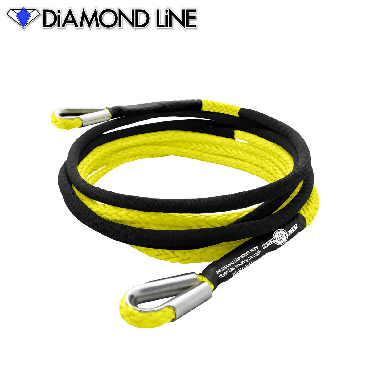 3/8" Extension - Diamond Line Winch Rope Custom Splice - Diamond Line