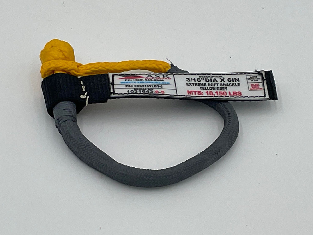 3/16 ASR Soft Shackle Yellow