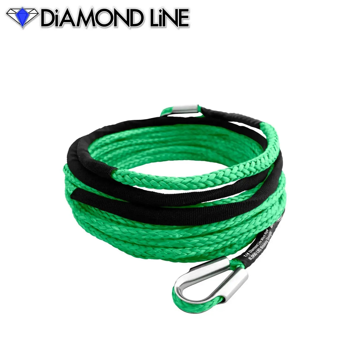 1/4" Extension - Diamond Line Winch Rope  Custom Splice