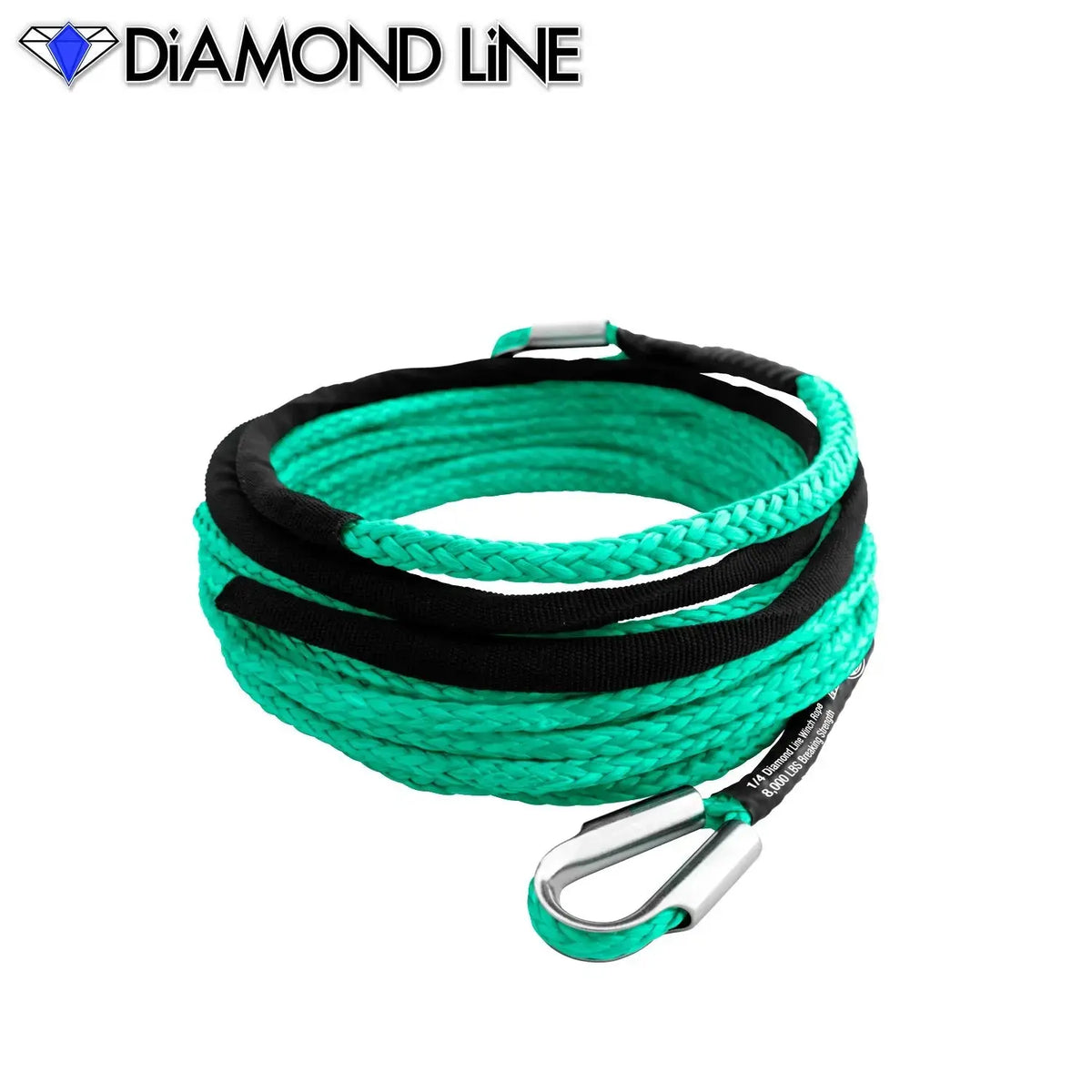 1/4" Extension - Diamond Line Winch Rope  Custom Splice