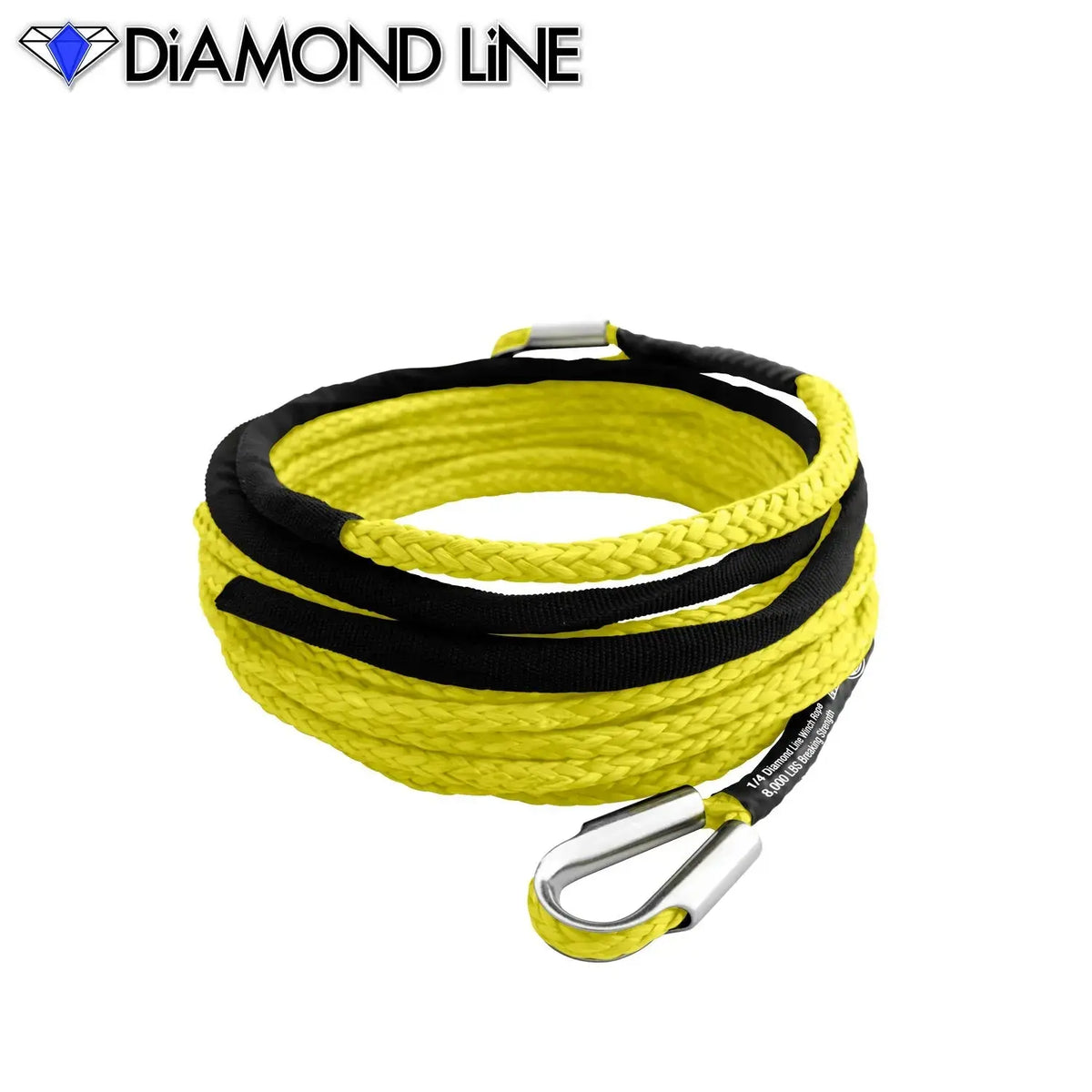 1/4" Extension - Diamond Line Winch Rope  Custom Splice