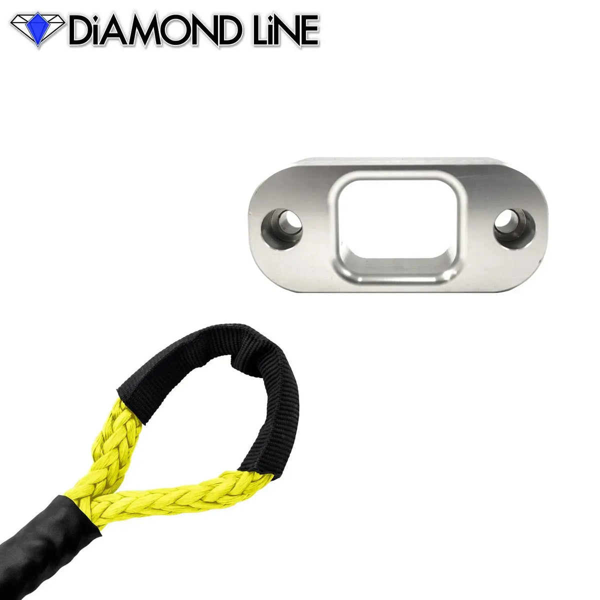 Custom Splice Warn PullzAll 1/4" x 15' Synthetic Winch Rope Conversion Kit Diamond-Yellow-Silver-Soft-Eye Custom Splice