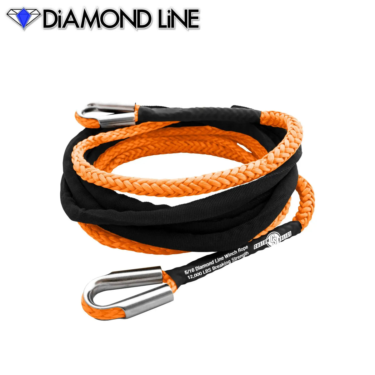 5/16" Extension - Diamond Line Winch Rope Custom Splice - Diamond Line