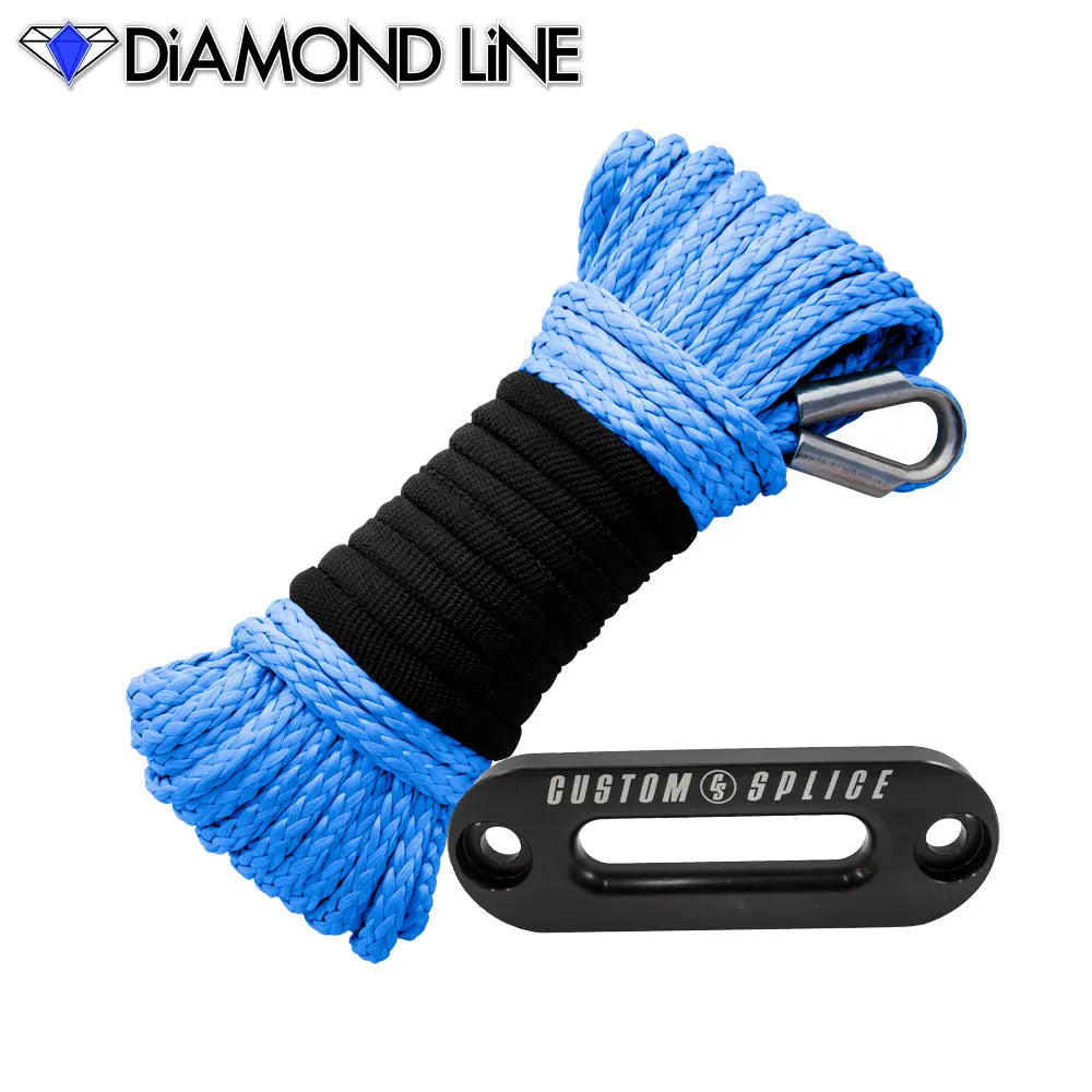 ATV Diamond Line Rope / Fairlead Bundle 3/16" X 50' Custom Splice - Diamond Line