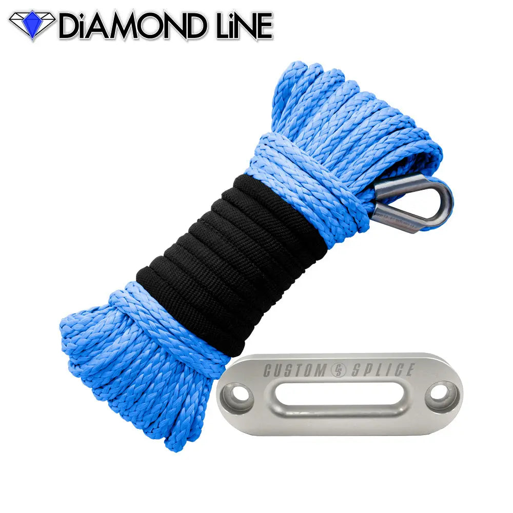 ATV Diamond Line Rope / Fairlead Bundle 3/16" X 50' Custom Splice - Diamond Line