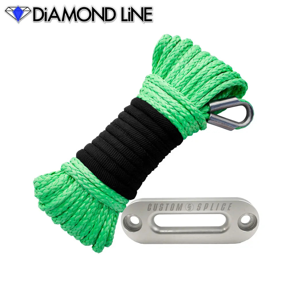 ATV Diamond Line Rope / Fairlead Bundle 3/16" X 50' Custom Splice - Diamond Line