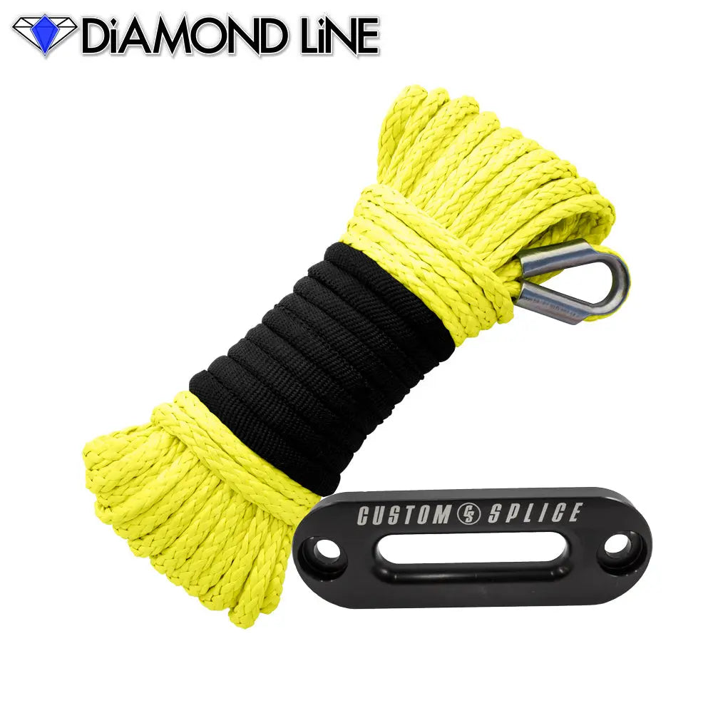 ATV Diamond Line Rope / Fairlead Bundle 3/16" X 50' Custom Splice - Diamond Line