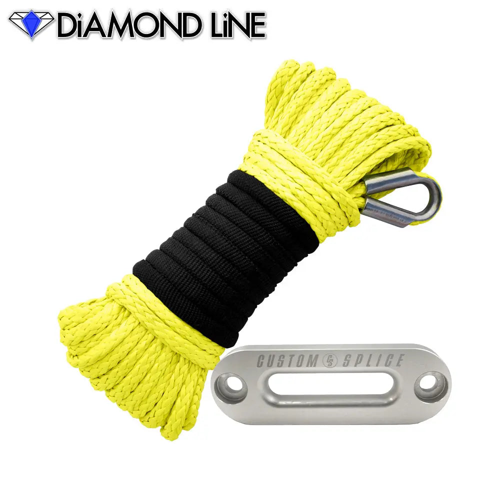 ATV Diamond Line Rope / Fairlead Bundle 3/16" X 50' Custom Splice - Diamond Line