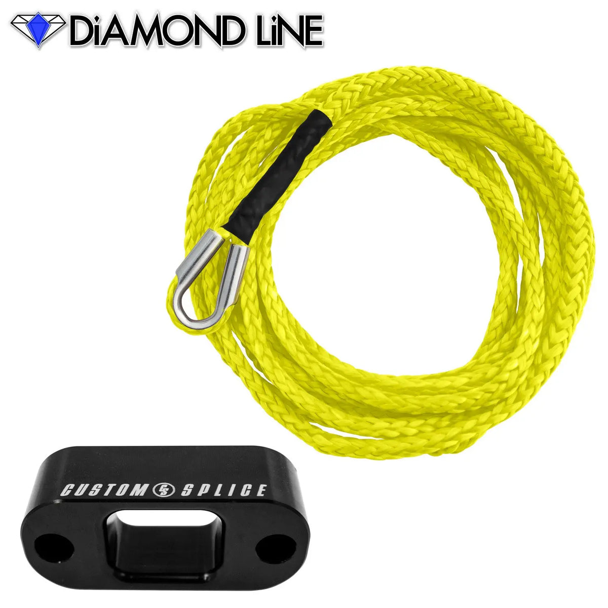 *CUSTOM* 3/16" X 20' - Custom Splice PullzAll Synthetic Winch Rope Conversion Kit Custom Splice - Diamond Line