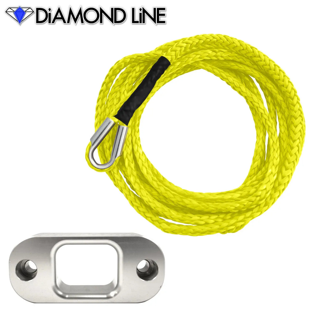 *CUSTOM* 3/16" X 20' - Custom Splice PullzAll Synthetic Winch Rope Conversion Kit Custom Splice - Diamond Line