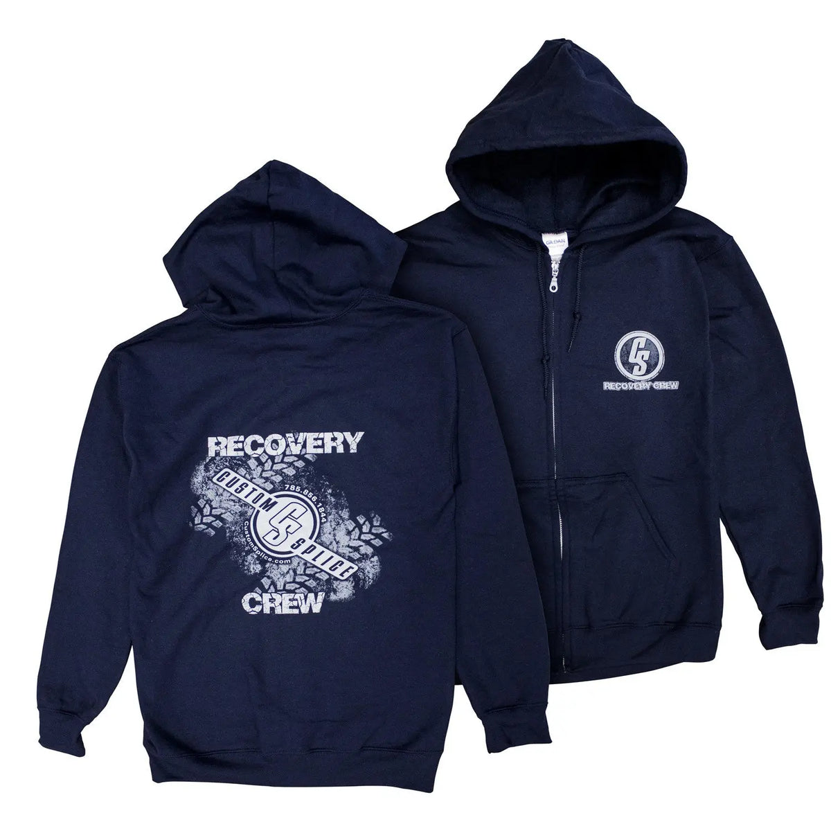 Custom Splice - Recovery Crew Navy Zip Hoodie Custom Splice