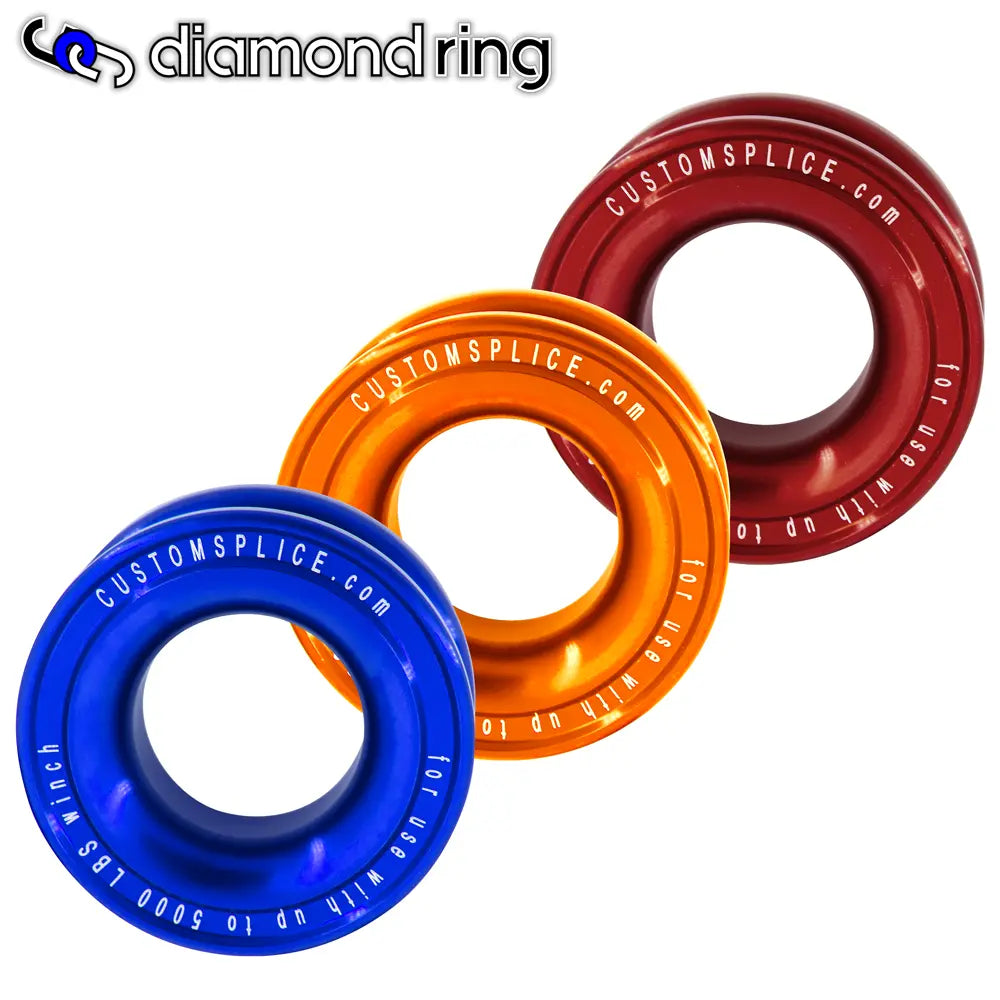 Diamond Recovery Ring - Soft Shackle Pulley Custom Splice