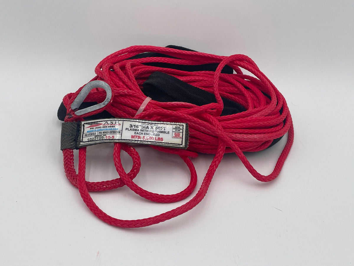 3/16" x 50' ASR Synthetic Winch Line Extension